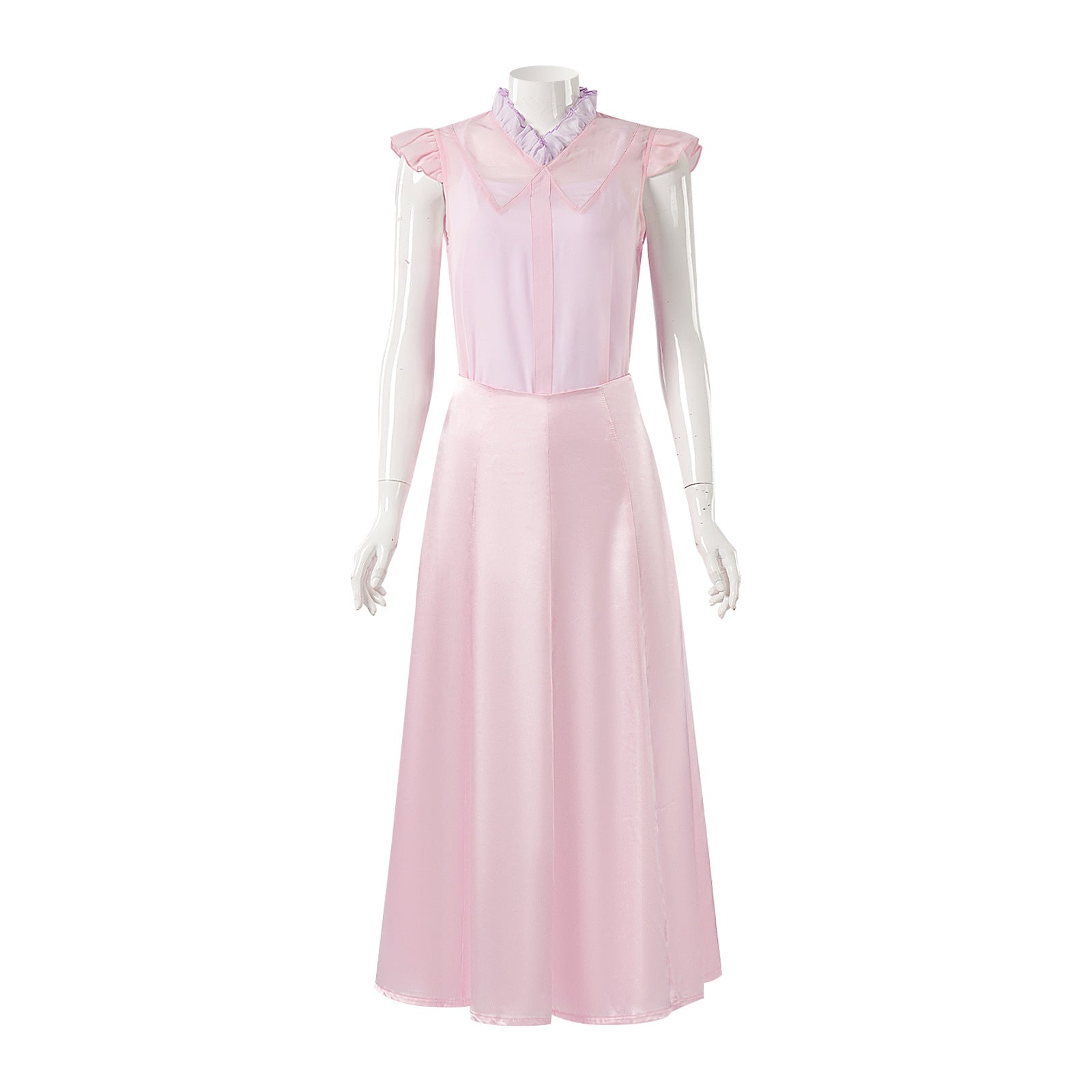 Film Wicked Glinda Glynda Cosplay Costume Pink Sequin Ruffles Dress