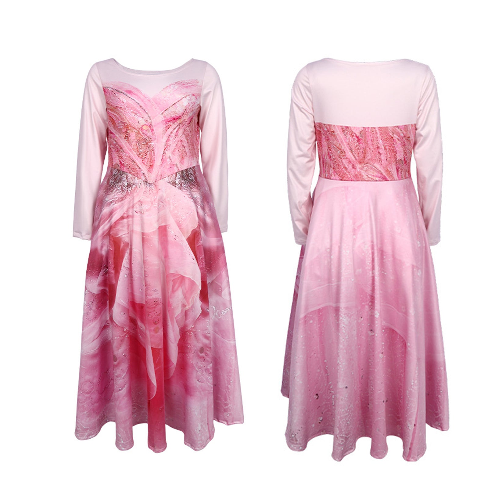 2 Kinds Wicked Glinda Cosplay Costume Pink Uniform Skirt Coat Shirt
