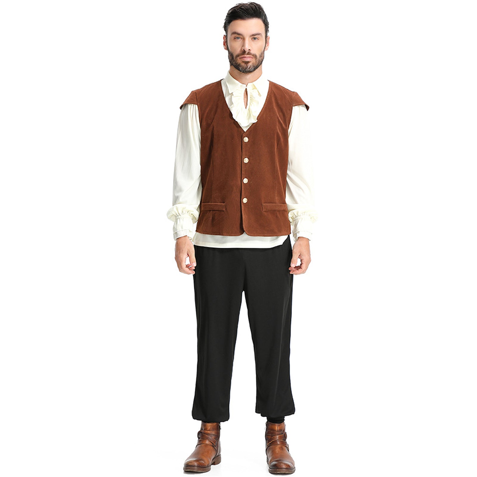 Vintage Medieval Pirate Viking Knight Cosplay Stage Full Costume