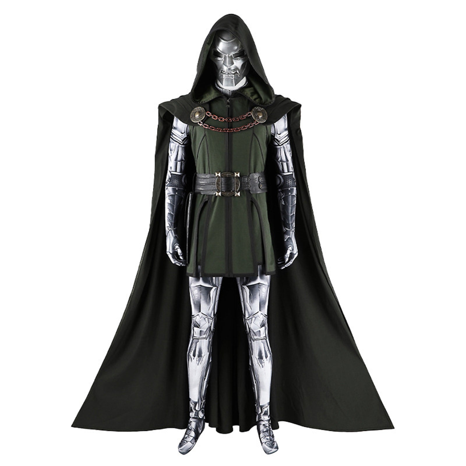 Male Movie Doom Cosplay Costume Jumpsuit Hooded Cape male-movie-doom-cosplay-costume-jumpsuit-hooded-cape
