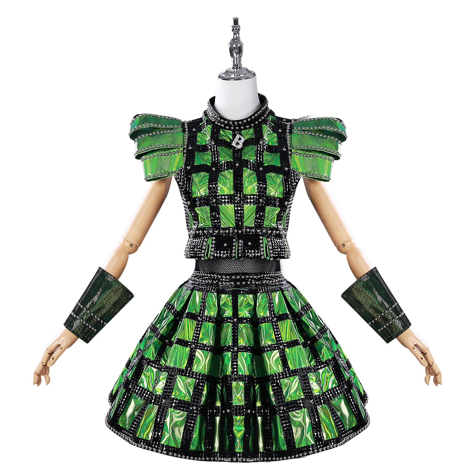 Musical Drama SIX Anne Boleyn Cosplay Costume Green Suit