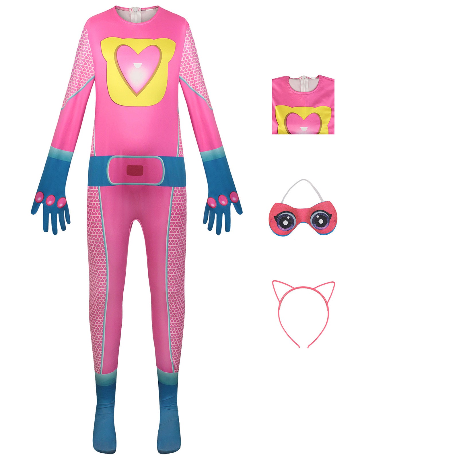 Children SuperKitties Cosplay Bodysuit Anime Super Cat Costume