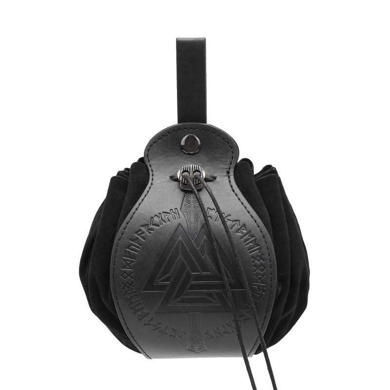 10 Kinds Faux Leather Medieval Viking Cosplay Prop Drawstring Purse Waist Bag - AwwwCos