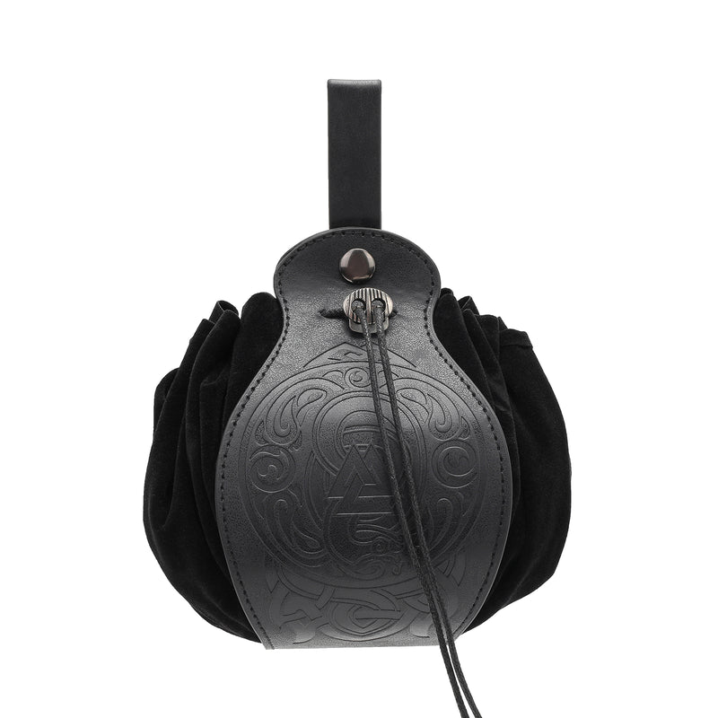 10 Kinds Faux Leather Medieval Viking Cosplay Prop Drawstring Purse Waist Bag - AwwwCos