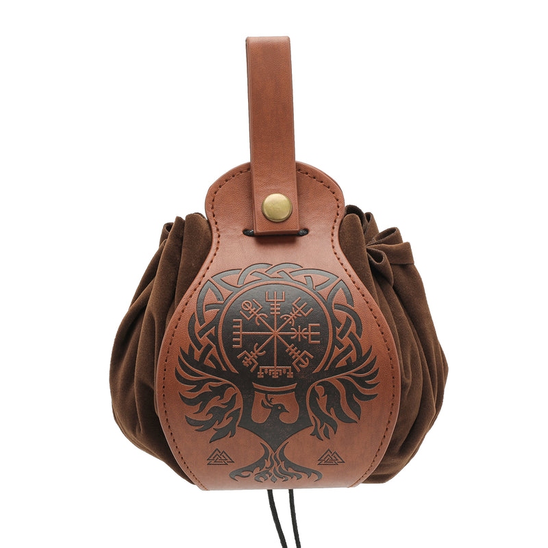 10 Kinds Faux Leather Medieval Viking Cosplay Prop Drawstring Purse Waist Bag - AwwwCos