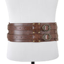 Nordic Viking Embossed Medieval Vintage Waist Seal Knight Wide Belt - AwwwCos