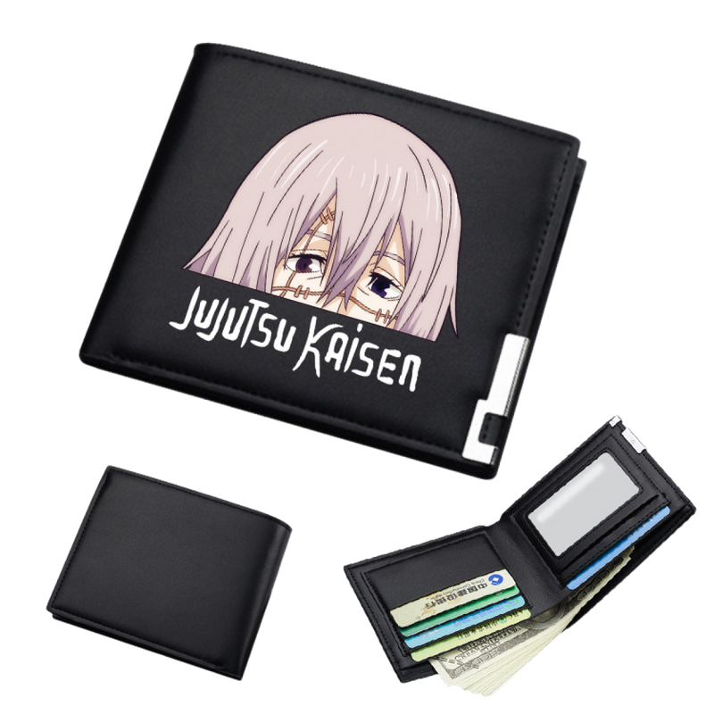 AwwwCos Anime Jujutsu Kaisen Itadori Yuji Gojo Satoru Sukuna Wallets Artificial Leather Slim Bi-Fold Wallet Multi Purpose Wallet