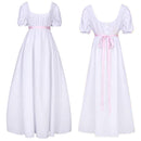 11 Kinds Jane Austen Style High Waistline Ruffled Puff Sleeve Regency Dress