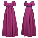 11 Kinds Jane Austen Style High Waistline Ruffled Puff Sleeve Regency Dress