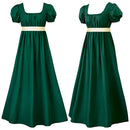 11 Kinds Jane Austen Style High Waistline Ruffled Puff Sleeve Regency Dress