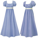 11 Kinds Jane Austen Style High Waistline Ruffled Puff Sleeve Regency Dress