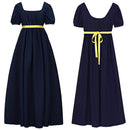 11 Kinds Jane Austen Style High Waistline Ruffled Puff Sleeve Regency Dress