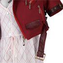 Final Fantasy VII Aerith Gainsborough Cosplay Costume FF7 Red Short Jacket Pink Checkered Dress
