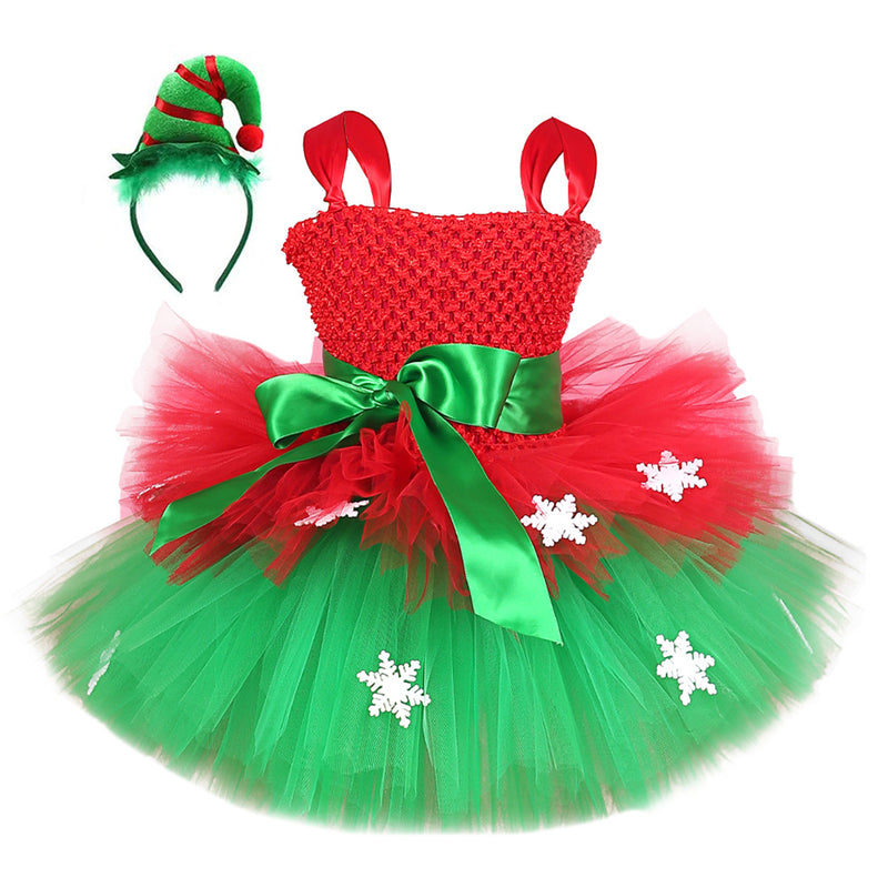 12 Kinds Child Girls Santa Claus Elf Cosplay Costume Tutu Dress Accessories