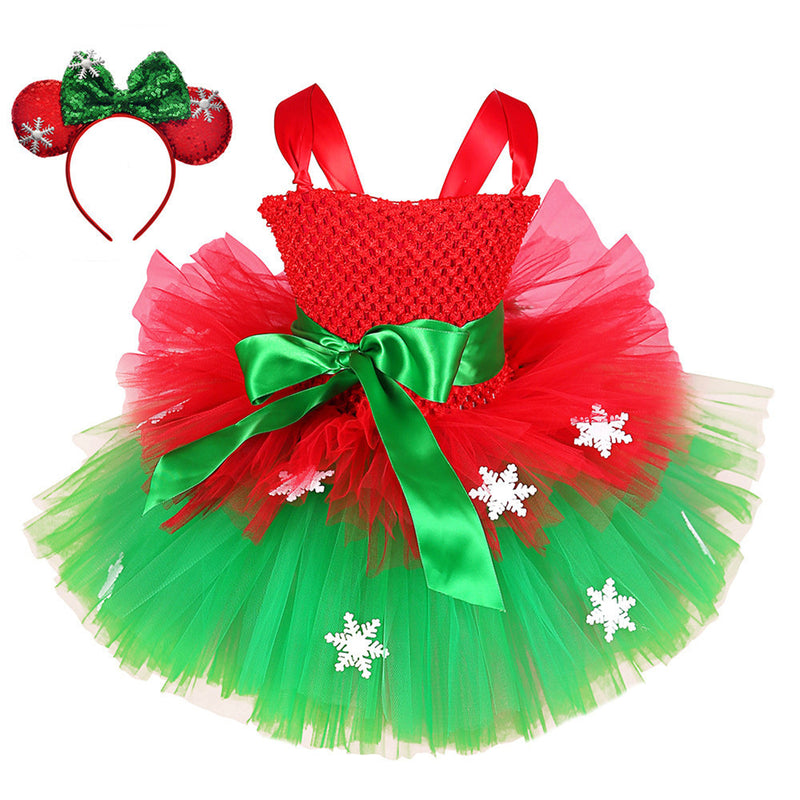 12 Kinds Child Girls Santa Claus Elf Cosplay Costume Tutu Dress Accessories
