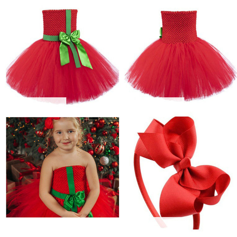 12 Kinds Child Girls Santa Claus Elf Cosplay Costume Tutu Dress Accessories