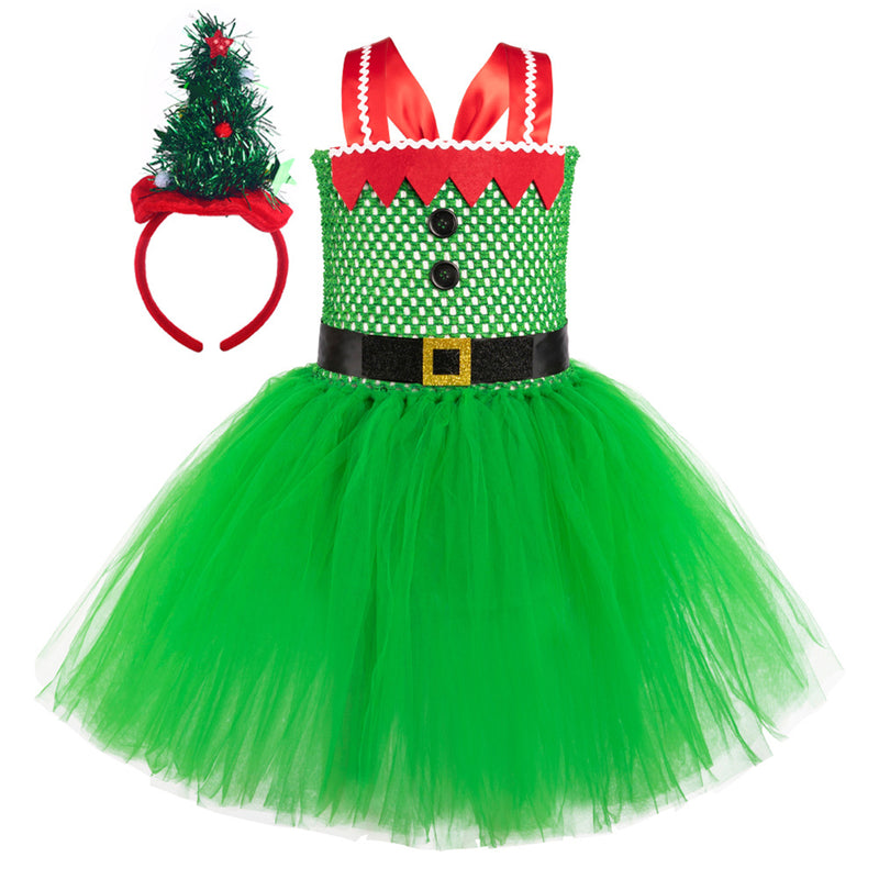 12 Kinds Child Girls Santa Claus Elf Cosplay Costume Tutu Dress Accessories