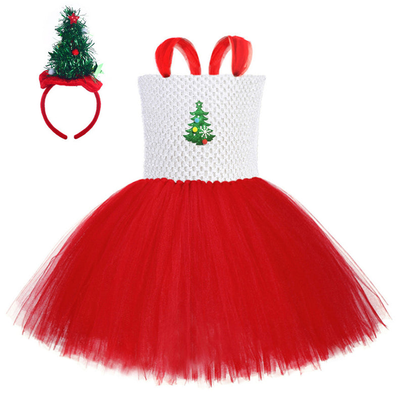 12 Kinds Child Girls Santa Claus Elf Cosplay Costume Tutu Dress Accessories