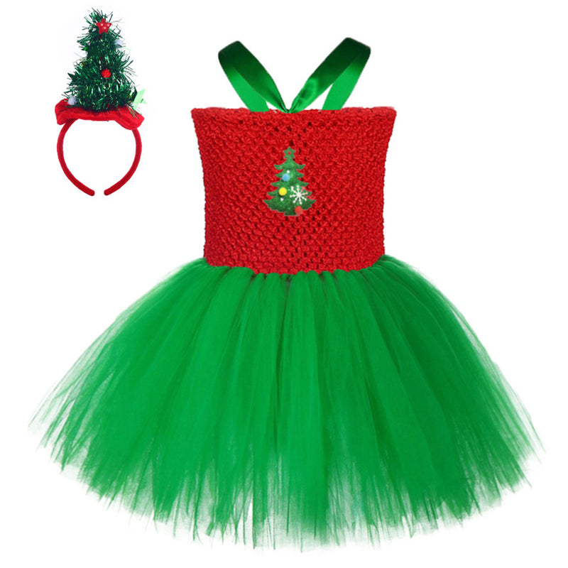 12 Kinds Child Girls Santa Claus Elf Cosplay Costume Tutu Dress Accessories
