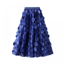 12 kinds Women Tulle Midi Skirt High Elastic Waist 3D Polka Dot Mesh Skirt - AwwwCos