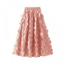 12 kinds Women Tulle Midi Skirt High Elastic Waist 3D Polka Dot Mesh Skirt - AwwwCos