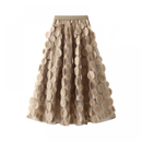 12 kinds Women Tulle Midi Skirt High Elastic Waist 3D Polka Dot Mesh Skirt - AwwwCos