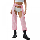 Women Fashion Pants High Rise Sweatpants Reflective Sexy Trousers - AwwwCos