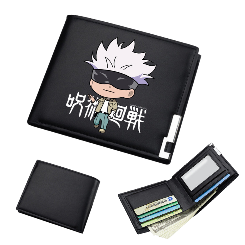 AwwwCos Anime Jujutsu Kaisen Itadori Yuji Gojo Satoru Sukuna Wallets Artificial Leather Slim Bi-Fold Wallet Multi Purpose Wallet