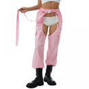 Women Fashion Pants High Rise Sweatpants Reflective Sexy Trousers - AwwwCos