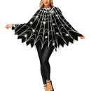19 Kinds Halloween Pumpkin Costume Spider Web Skeleton Poncho Cloak - AwwwCos