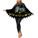 19 Kinds Halloween Pumpkin Costume Spider Web Skeleton Poncho Cloak - AwwwCos
