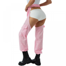 Women Fashion Pants High Rise Sweatpants Reflective Sexy Trousers - AwwwCos