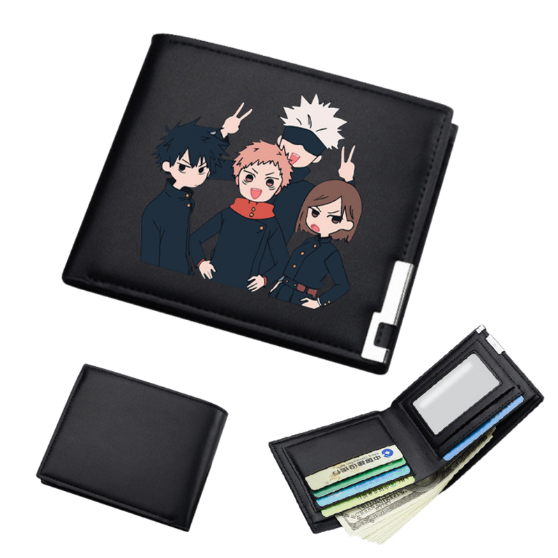 AwwwCos Anime Jujutsu Kaisen Itadori Yuji Gojo Satoru Sukuna Wallets Artificial Leather Slim Bi-Fold Wallet Multi Purpose Wallet