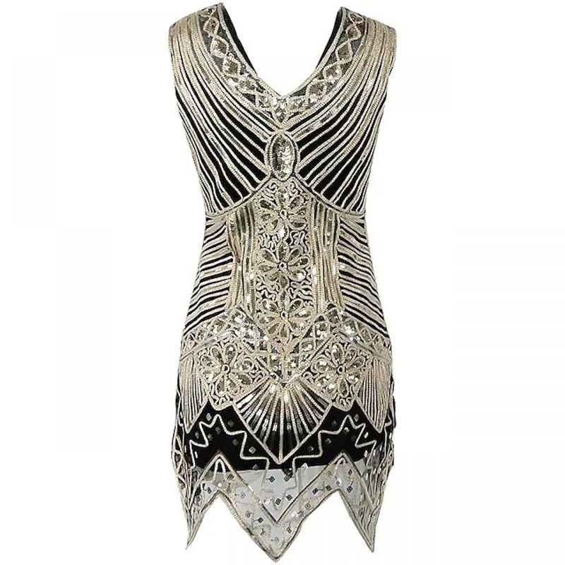 1920s Sequin Art Nouveau Handmade Beaded Tassels Dress Accessories - AwwwCos