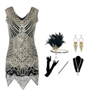 1920s Sequin Art Nouveau Handmade Beaded Tassels Dress Accessories - AwwwCos