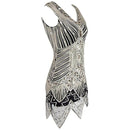 1920s Sequin Art Nouveau Handmade Beaded Tassels Dress Accessories - AwwwCos