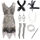 1920s Sequin Art Nouveau Handmade Beaded Tassels Dress Accessories - AwwwCos