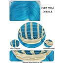 1920s Women 80s Party Synthetic Vintage Short Blue Wave Curly Wig - AwwwCos