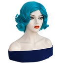1920s Women 80s Party Synthetic Vintage Short Blue Wave Curly Wig - AwwwCos