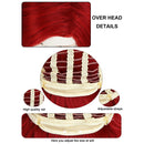 1920s Women 80s Synthetic Vintage Burgundy Red Wave Curly Short Wig - AwwwCos