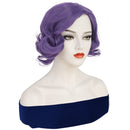 1920s Women 80s Synthetic Vintage Short Light Purple Wave Curly Wig - AwwwCos