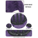 1920s Women 80s Synthetic Vintage Short Light Purple Wave Curly Wig - AwwwCos