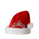 Christmas Decoration Girl Crown Pink Red Short Plush Hat Supplies - AwwwCos
