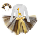 13 Kinds Kids Lion Deer Elephant Giraffe Zebra Fox Tiger Owl Tutu Dress Headband