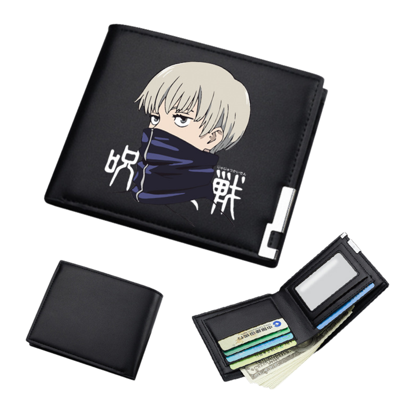 AwwwCos Anime Jujutsu Kaisen Itadori Yuji Gojo Satoru Sukuna Wallets Artificial Leather Slim Bi-Fold Wallet Multi Purpose Wallet