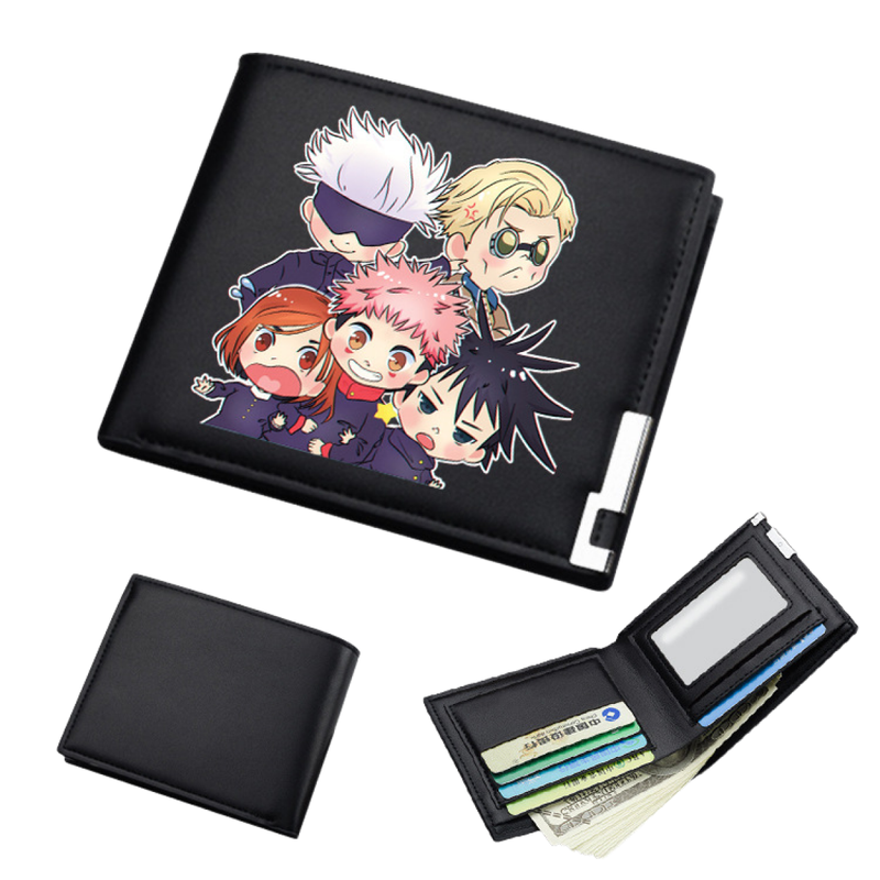 AwwwCos Anime Jujutsu Kaisen Itadori Yuji Gojo Satoru Sukuna Wallets Artificial Leather Slim Bi-Fold Wallet Multi Purpose Wallet