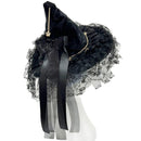 2 Kinds Black Lace Chain Bow Ribbon Handmade Gothic Pointed Wizard Hat