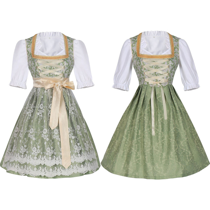 2 Kinds Female Oktoberfest Day Munich Beer Maid Cosplay Green Dress - AwwwCos