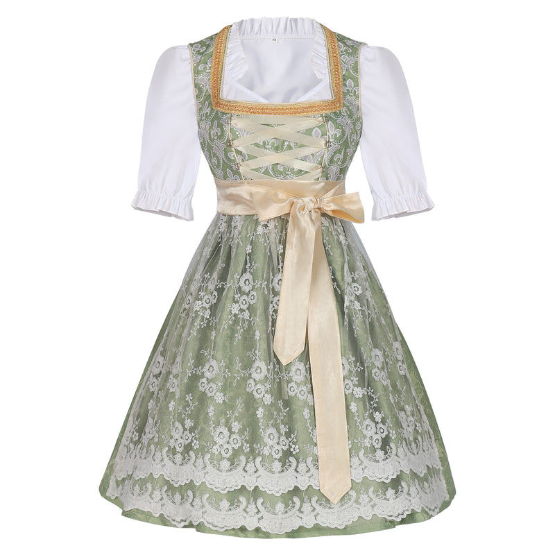 2 Kinds Female Oktoberfest Day Munich Beer Maid Cosplay Green Dress - AwwwCos