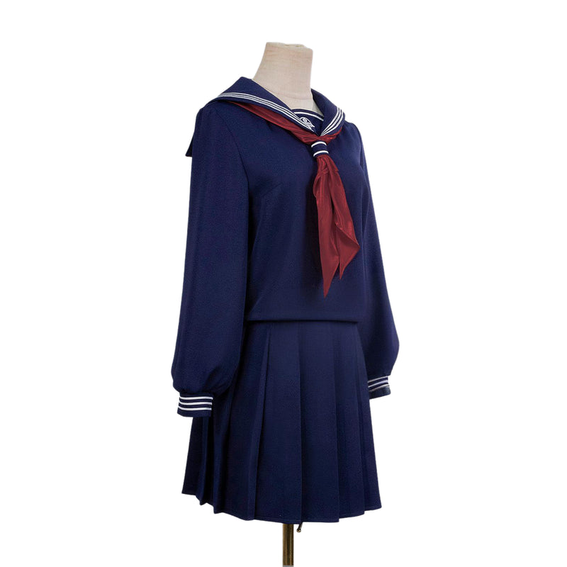 2 Kinds Game Silent Hill Shimizu Hinako Cosplay Costume Navy Blue Sailor Suit - AwwwCos